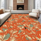 Vintage Botanical Vine Pattern Rug