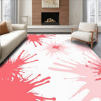 Coral Splatter Splash Pattern Rug