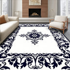 Classic Floral Symmetry Border Design Rug