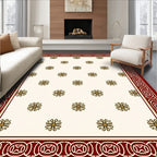 Floral Medallion Bordered Oriental Design Rug
