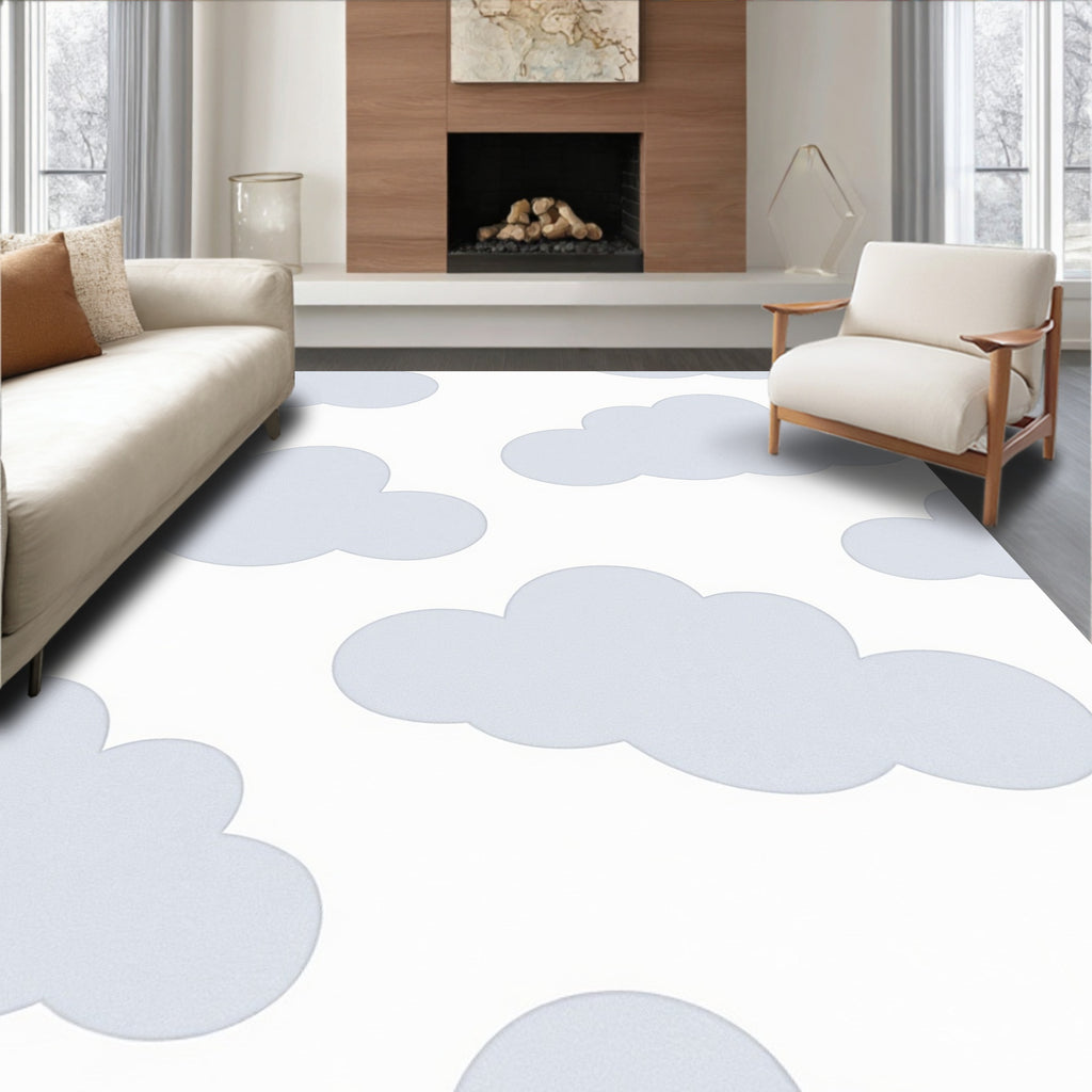 Soft Cloud Pattern Accent Rug