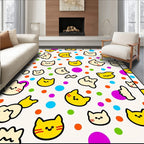 Cheeky Cat Dot Pattern Design Rug