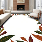 Autumn Leaves Botanical Frame Rug