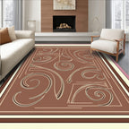 Art Deco Swirls Geometric Pattern Rug