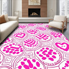 Whimsical Heart Dot Pattern Rug