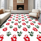 Red Blooming Branch Collage Rug
