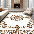 Ornate Mandala Brown Pattern Rug