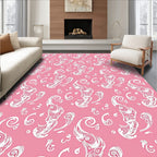 Playful Abstract Swirl Pattern Rug