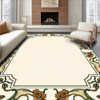 Floral Vine Art Nouveau Border Design Rug
