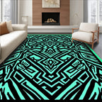 Bold Geometric Tribal Pattern Rug