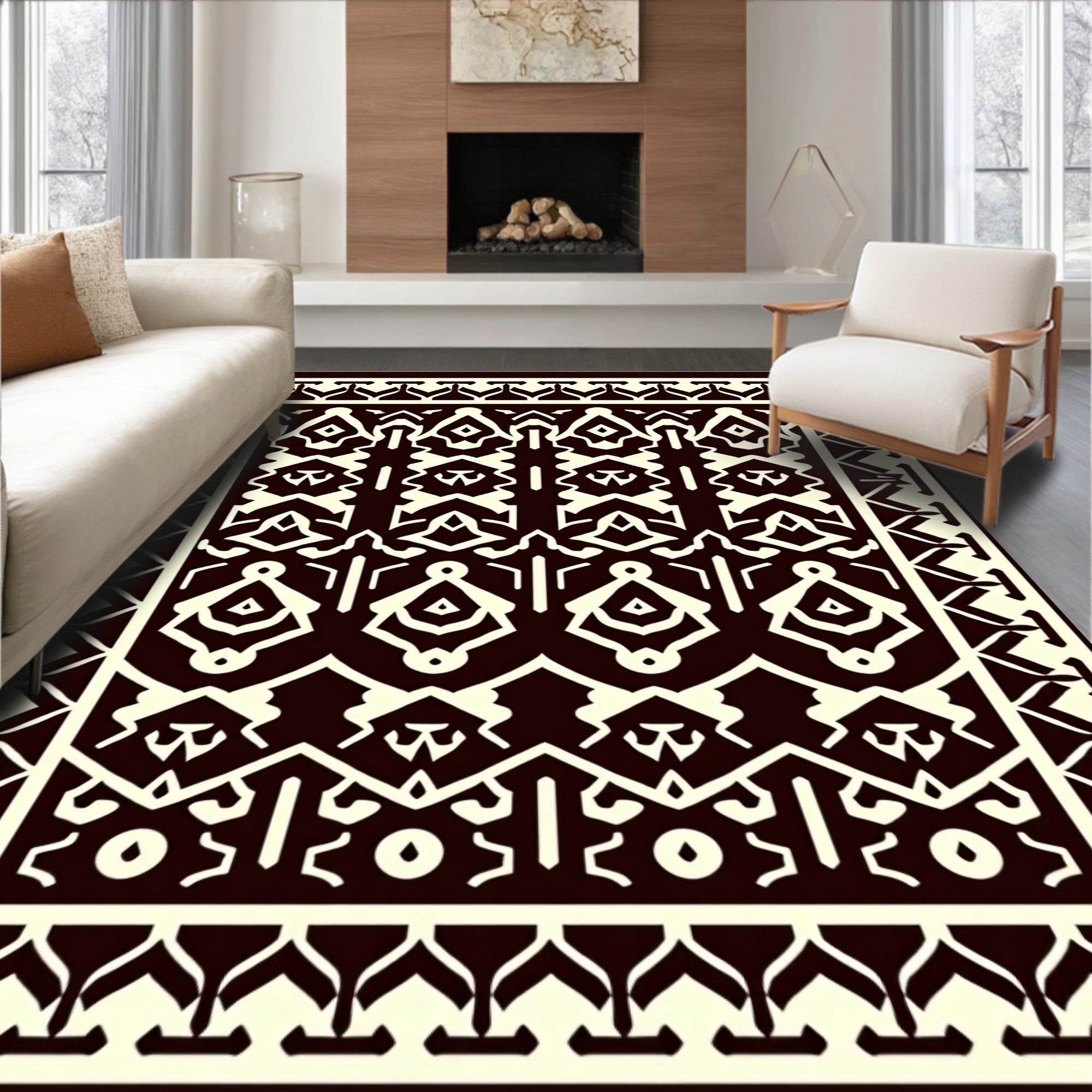 Intricate Geometric Pattern Rug
