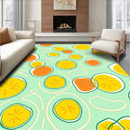 Abstract Yellow Orange Circles Rug