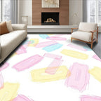 Pastel Brushstrokes Abstract Pattern Rug