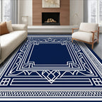 Geometric Lines Ornate Decorative Rug