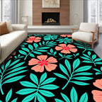 Exotic Floral Leaf Pattern Design Rug