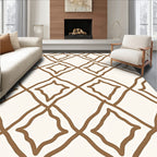 Hand Drawn Diamond Lattice Pattern Rug