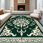 Elegant Floral Scrollwork Decorative Rug