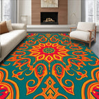 Bold Floral Mandala Inspired Pattern Rug