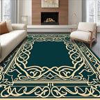 Ornate Intertwined Pattern Beige Rug
