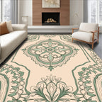 Intricate Damask Floral Design Rug
