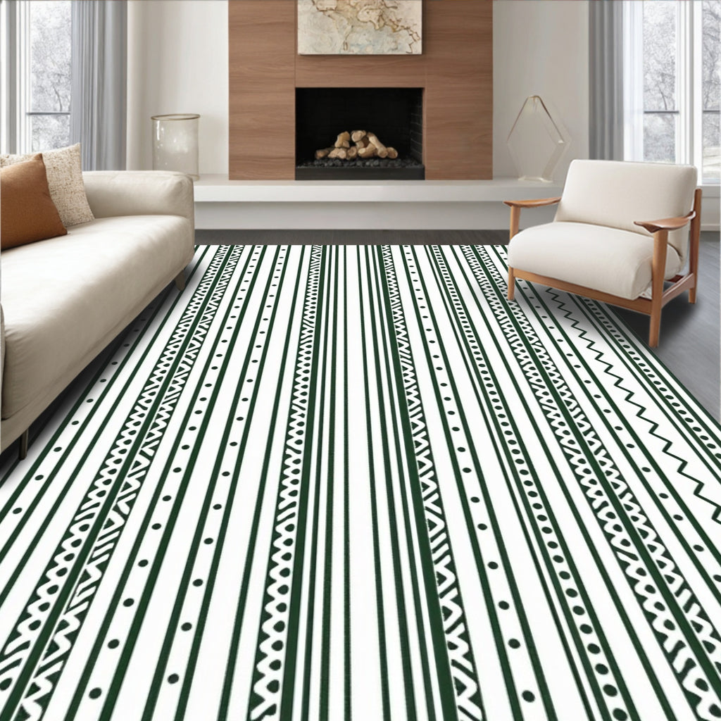 Striped Ethnic Pattern Design Rug