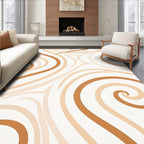 Abstract Swirl Warm Tones Pattern Rug