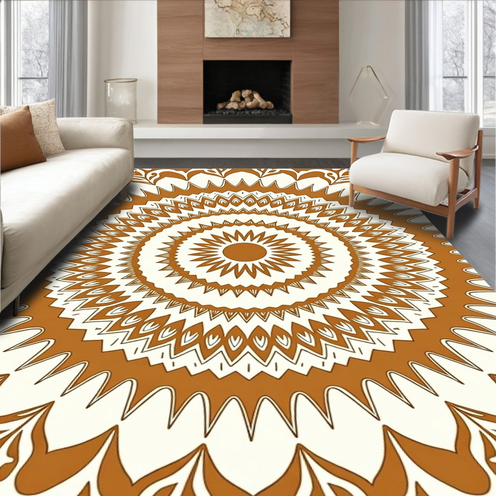 Circular Symmetrical Pattern Rug