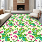 Whimsical Floral Vine Pattern Rug