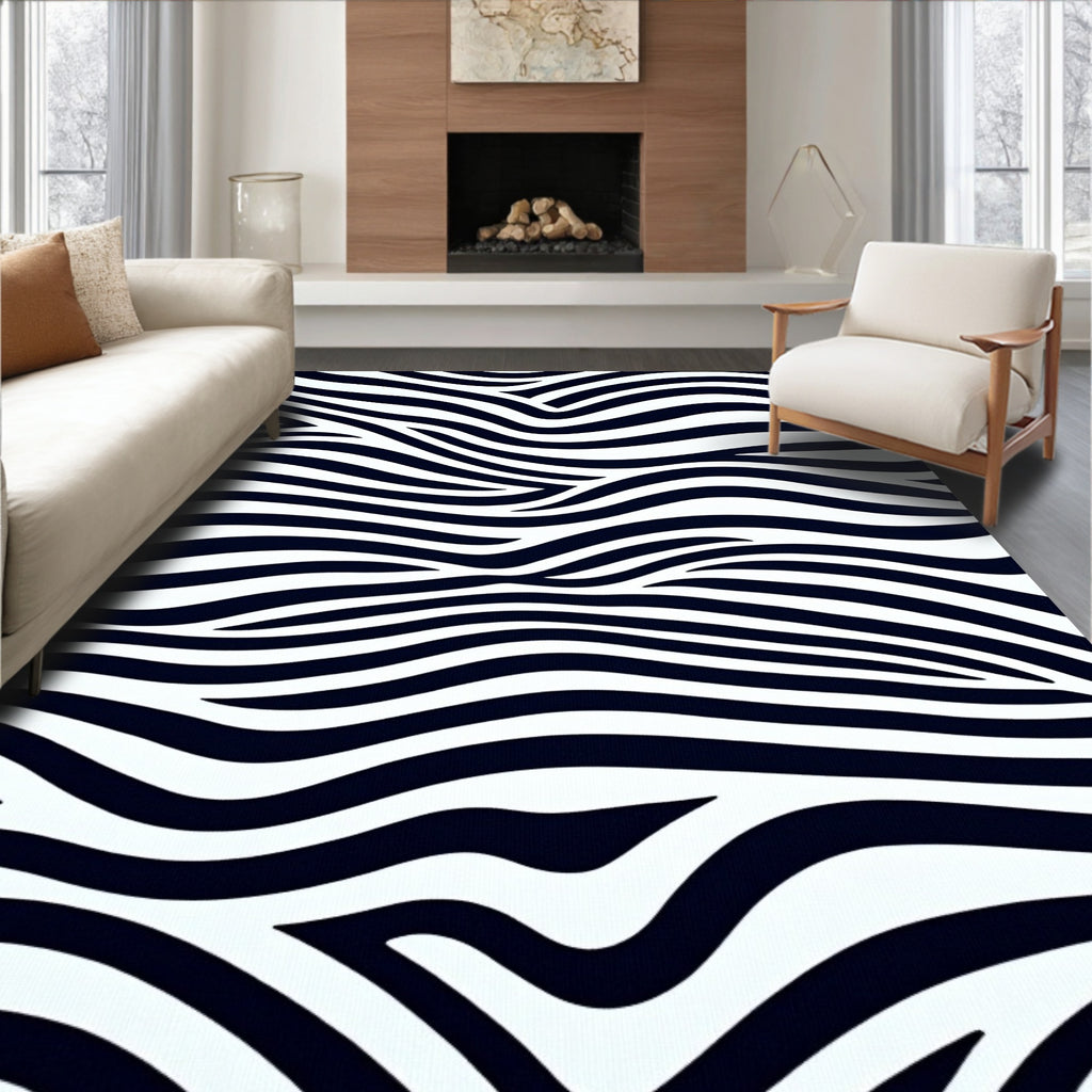 Classic Zebra Stripe Pattern Rug