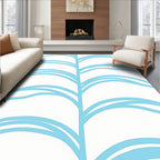 Sky Blue Organic Arch Pattern Rug