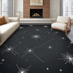 Starburst Pattern On Dark Background Rug