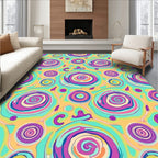 Psychedelic Swirl Vibrant Pattern Rug