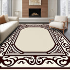 Elegant Scrollwork Border Design Rug