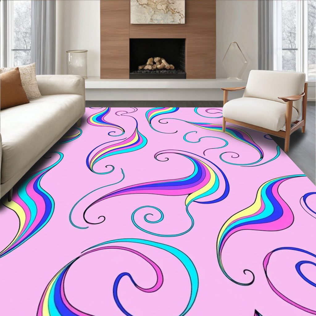 Swirls Of Bright Color And Whimsy Pattern Rug