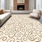 Brown Swirl Elegant Pattern Design Rug