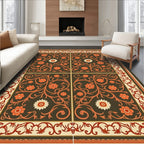 Ornate Floral Vine Tiled Rug