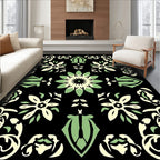 Stylized Floral Medallion Patterned Rug