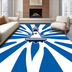 Stark Lighthouse Blue Wave Pattern Rug