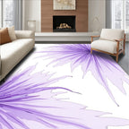 Floral Purple Abstract Petal Design Rug