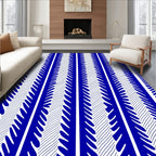 Geometric Leaf Pattern Rug