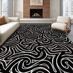 Abstract Swirls And Angles Rug