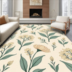 Botanical Floral Outline Design Rug