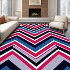 Bold Geometric Chevron Pattern Design Rug