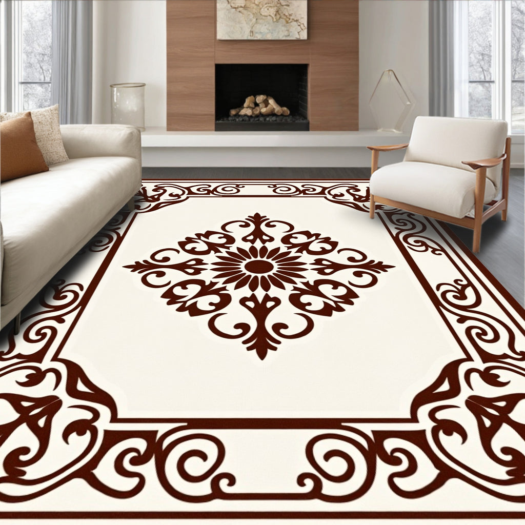 Grand Floral Medallion Frame Rug