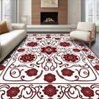 Ornate Floral Scroll Pattern Design Rug
