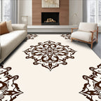 Ornate Floral Scrollwork Pattern Design Rug