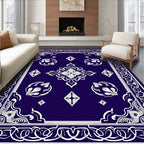 Ornate Floral Diamond Pattern Rug