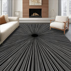 Radiating Lines Graphic Design Rug