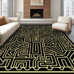 Geometric Maze Pattern Rug