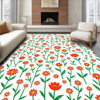 Daisy Field Floral Pattern Rug